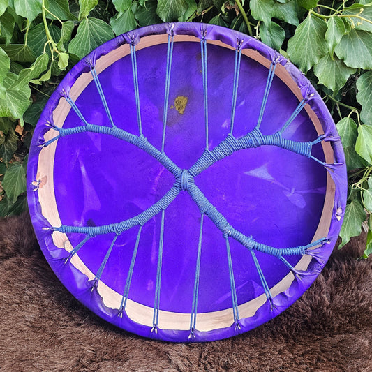 18" Bright Purple Rope Handle Drum
