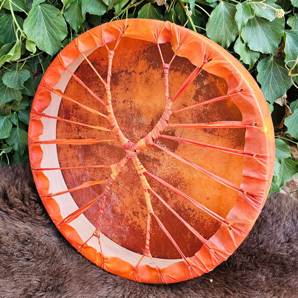 Full Moon Orange Drum 18" Dyed Vellum