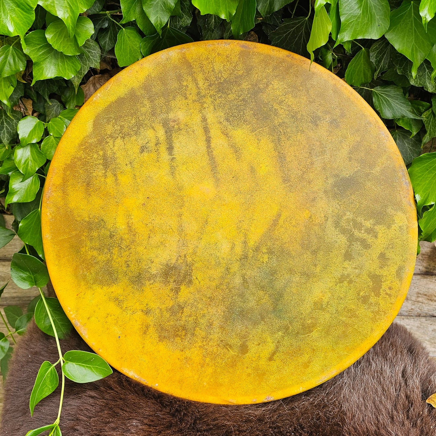Yellow Phoenix Bird Drum - 18"