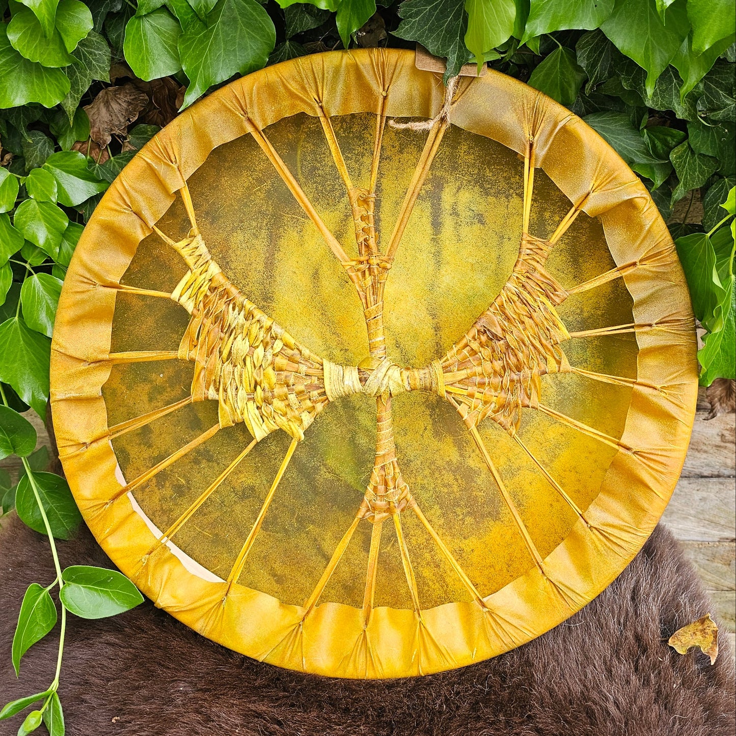Yellow Phoenix Bird Drum - 18"