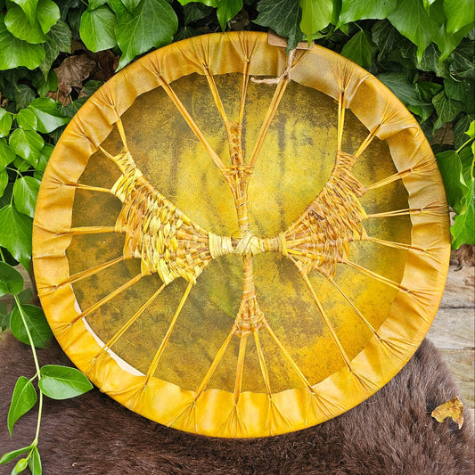 Yellow Phoenix Bird Drum - 18"