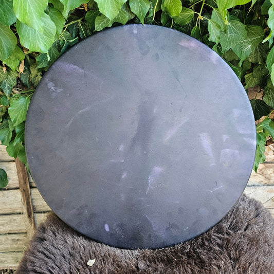 18" Black Dyed Water Buffalo Vellum Drum