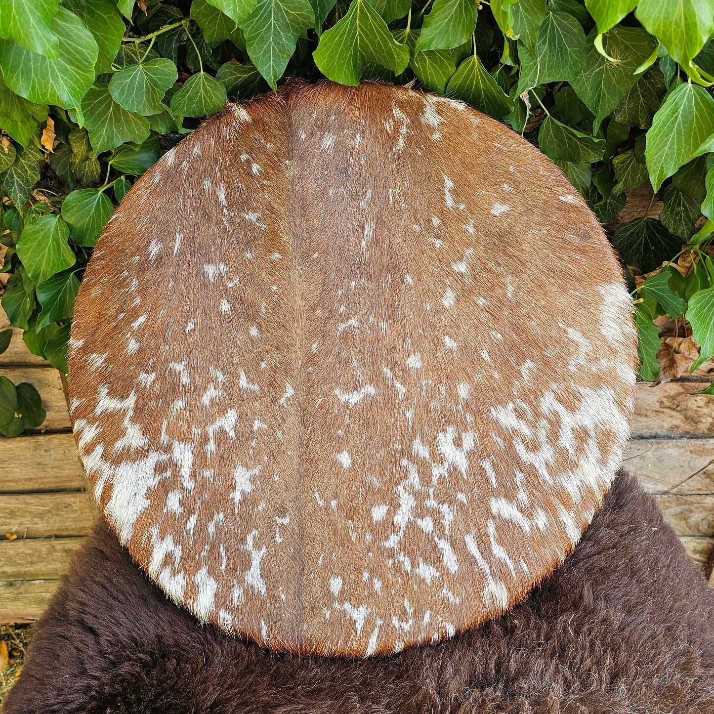 18" Goat Skin Frame Drum with Fur
