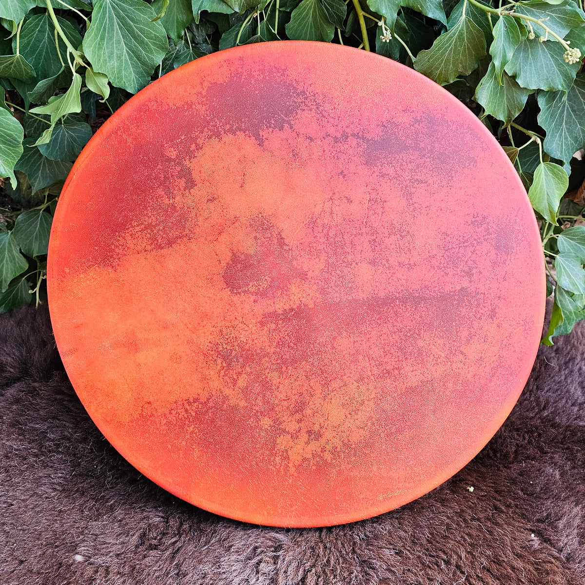 Full Moon Orange Drum 18" Dyed Vellum