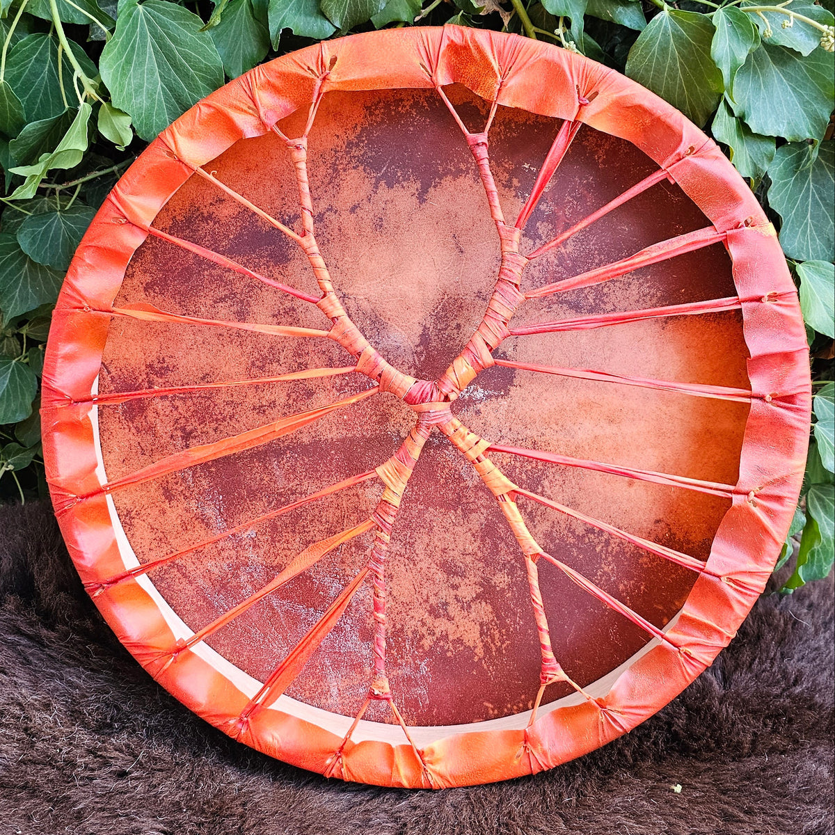 Full Moon Orange Drum 18" Dyed Vellum