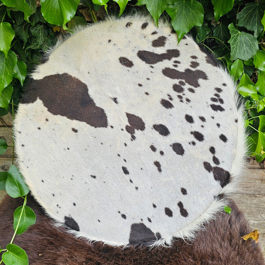Cow Skin Fluffy Fur Drum - 18"