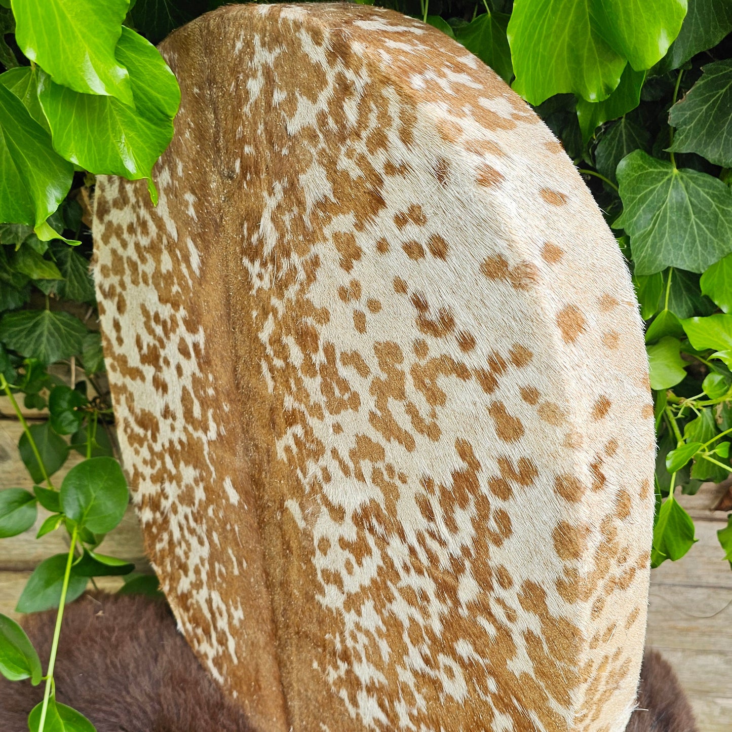 Goat Skin Furry Oval Drum - 18" x 20"